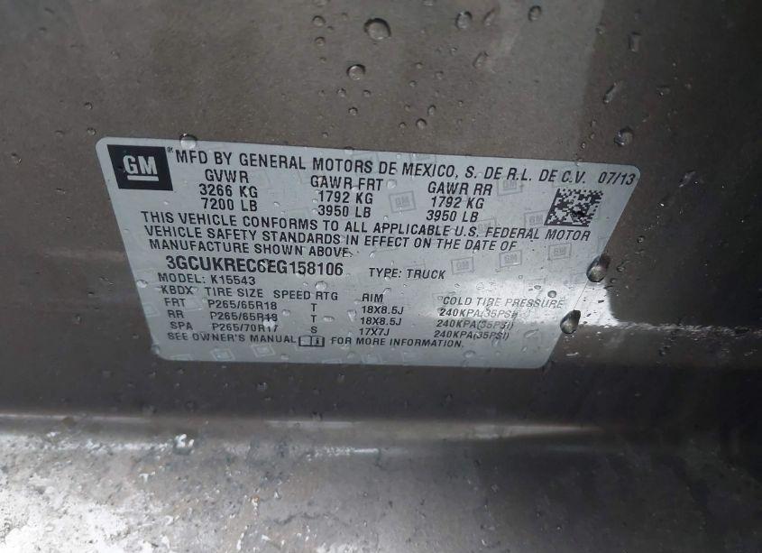 Photo 9 of 2014 Chevrolet Silverado 1500 1LT (VIN 3GCUKREC6EG158106)