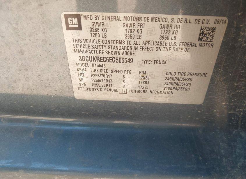 Photo 9 of 2014 Chevrolet Silverado 1500 1LT (VIN 3GCUKREC6EG506549)