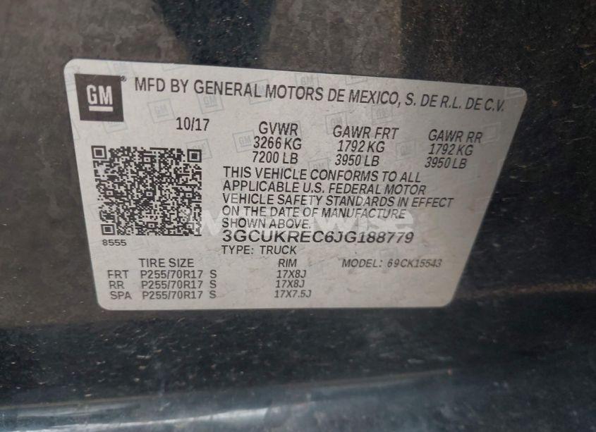 Photo 9 of 2018 Chevrolet Silverado 1500 1LT (VIN 3GCUKREC6JG188779)