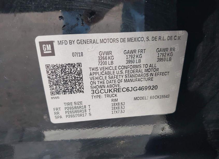 Photo 9 of 2018 Chevrolet Silverado 1500 1LT (VIN 3GCUKREC6JG469920)