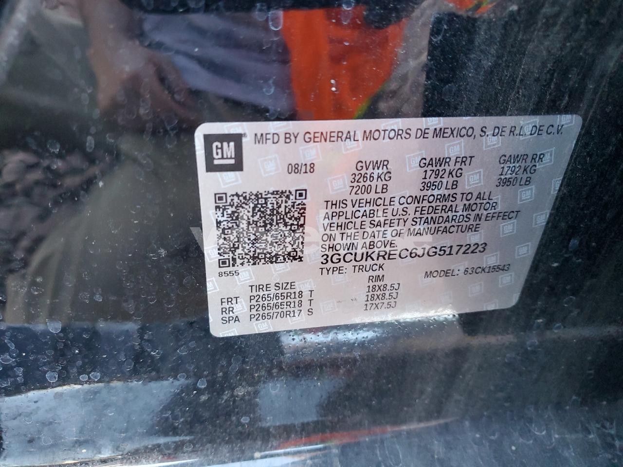 Photo 13 of 2018 CHEVROLET SILVERADO K1500 LT (VIN 3GCUKREC6JG517223)