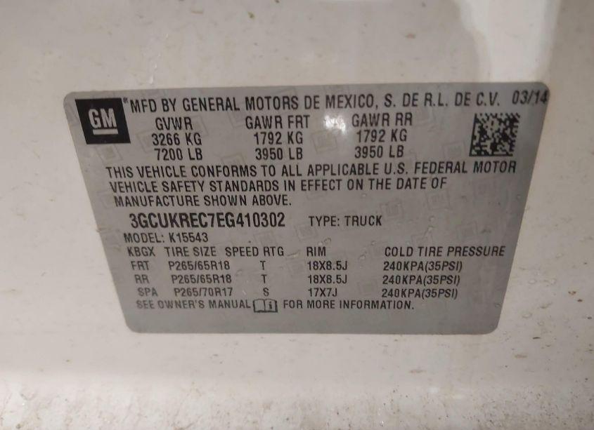 Photo 9 of 2014 Chevrolet Silverado 1500 1LT (VIN 3GCUKREC7EG410302)