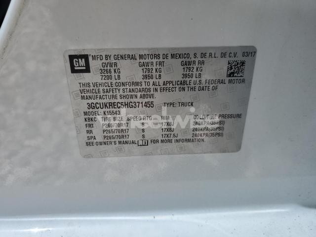 Photo 6 of 2017 CHEVROLET SILVERADO K1500 LT N/A (VIN 3GCUKREC7GG237741)