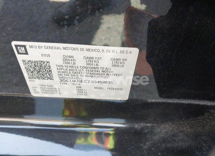 Photo 9 of 2018 Chevrolet Silverado 1500 2LT (VIN 3GCUKREC7JG498035)