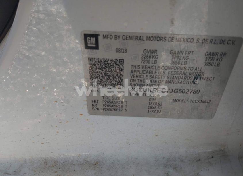 Photo 9 of 2018 Chevrolet Silverado 1500 2LT (VIN 3GCUKREC7JG502780)