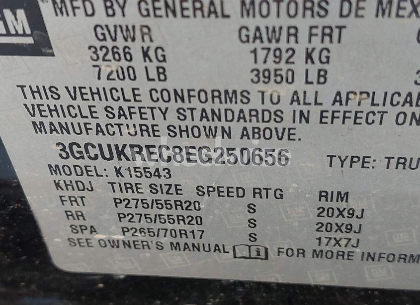 Photo 9 of 2014 Chevrolet Silverado 1500 2LT (VIN 3GCUKREC8EG250656)