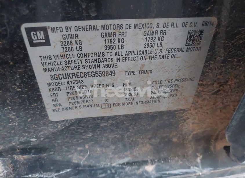 Photo 9 of 2014 Chevrolet Silverado 1500 1LT (VIN 3GCUKREC8EG559849)