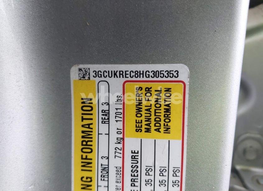 Photo 9 of 2017 Chevrolet Silverado 1500 1LT (VIN 3GCUKREC8HG305353)