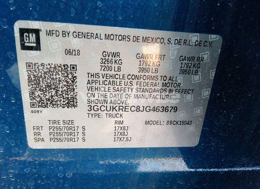 Photo 9 of 2018 Chevrolet Silverado 1500 1LT (VIN 3GCUKREC8JG463679)