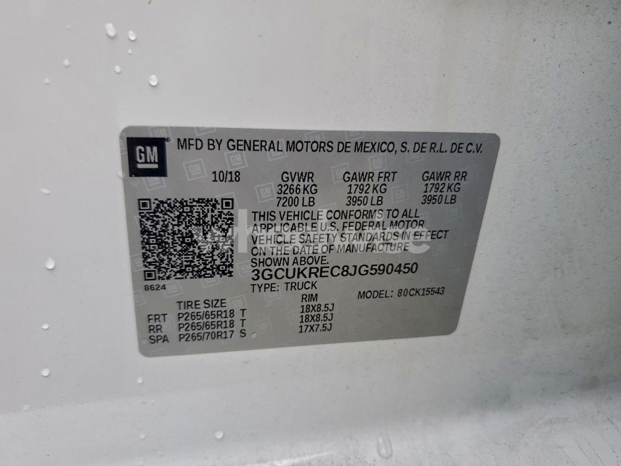 Photo 12 of 2018 CHEVROLET SILVERADO K1500 LT (VIN 3GCUKREC8JG590450)