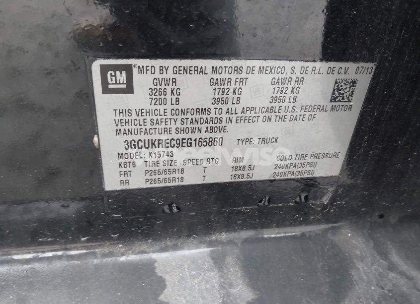 Photo 9 of 2014 Chevrolet Silverado 1500 2LT (VIN 3GCUKREC9EG165860)