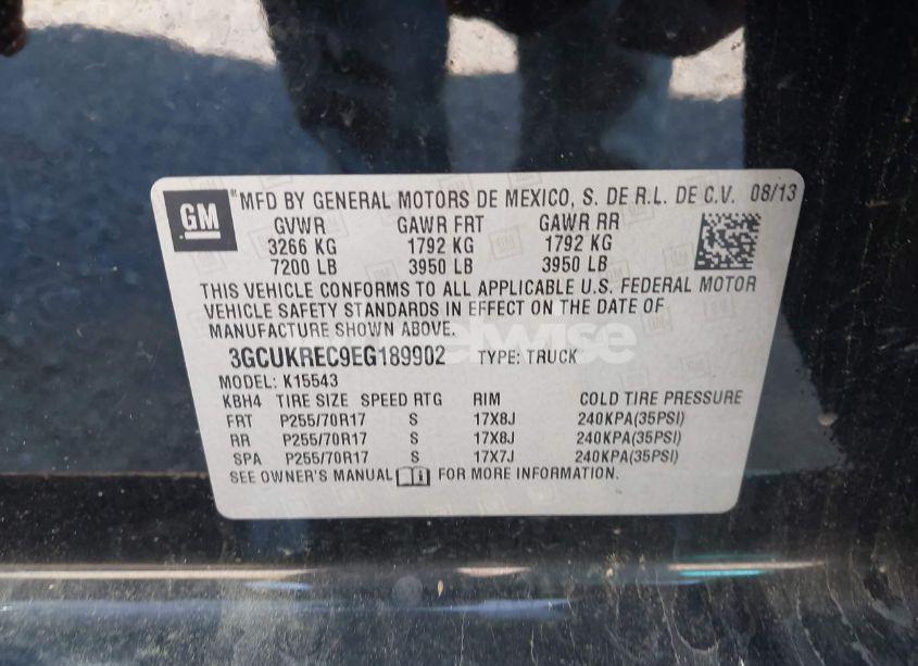 Photo 9 of 2014 Chevrolet Silverado 1500 1LT (VIN 3GCUKREC9EG189902)