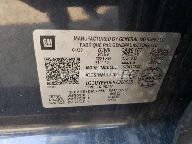 Photo 2 of 2019 CHEVROLET SILVERADO K1500 RST (VIN 3GCUKREC9JG516681)