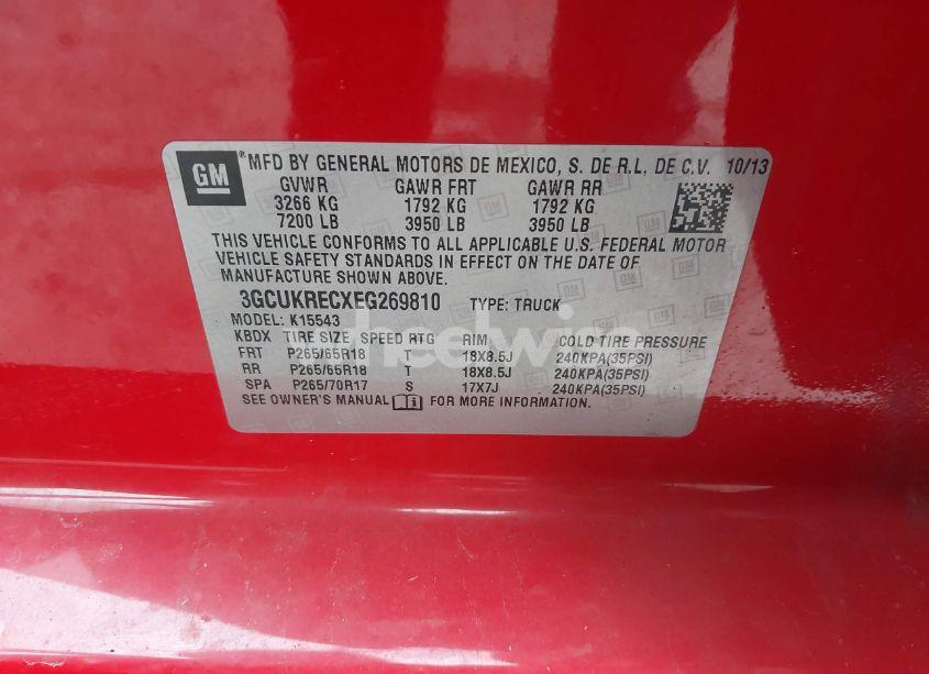 Photo 9 of 2014 Chevrolet Silverado 1500 LT (VIN 3GCUKRECXEG269810)