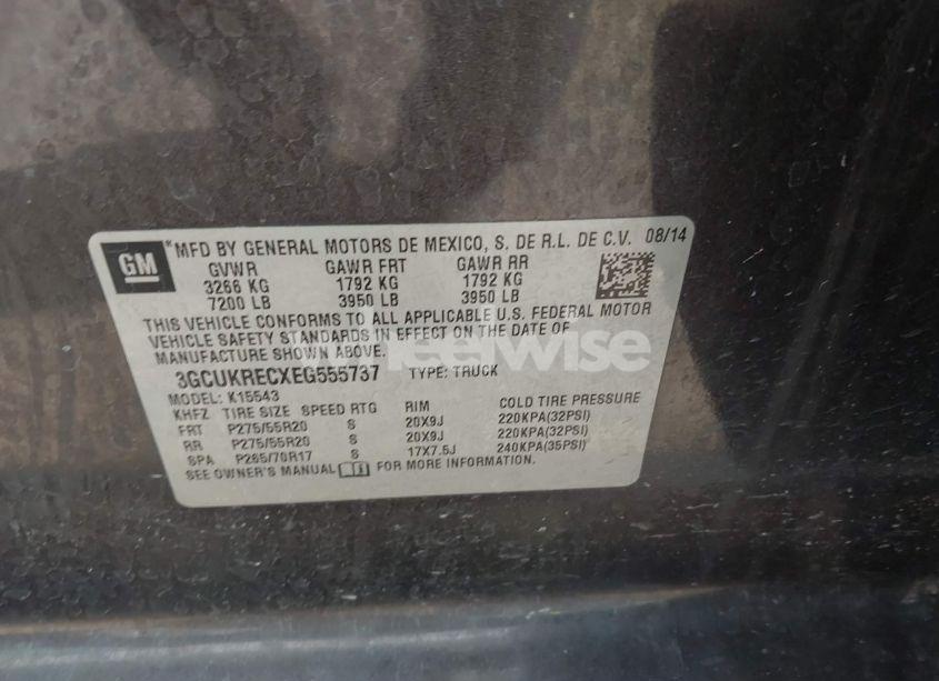 Photo 9 of 2014 Chevrolet Silverado 1500 1LT (VIN 3GCUKRECXEG555737)