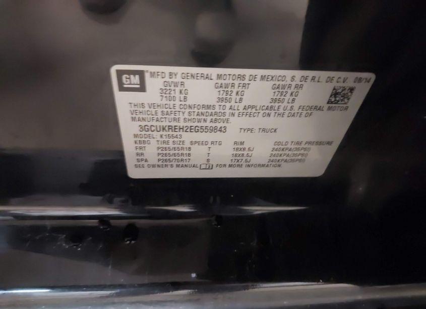 Photo 8 of 2014 Chevrolet Silverado 1500 1LT (VIN 3GCUKREH2EG559843)