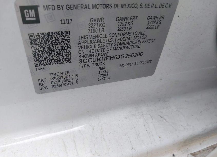 Photo 9 of 2018 Chevrolet Silverado 1500 1LT (VIN 3GCUKREH5JG255206)