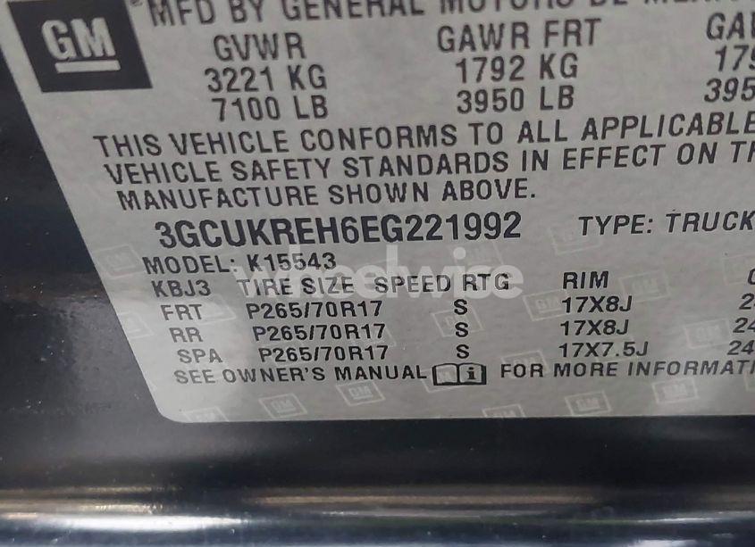 Photo 9 of 2014 Chevrolet Silverado 1500 1LT (VIN 3GCUKREH6EG221992)