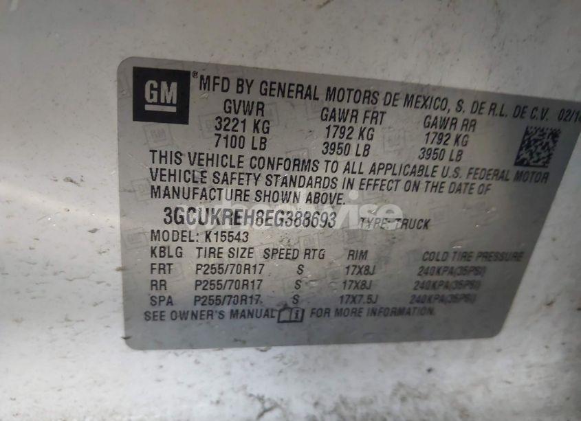 Photo 9 of 2014 Chevrolet Silverado 1500 1LT (VIN 3GCUKREH8EG388693)