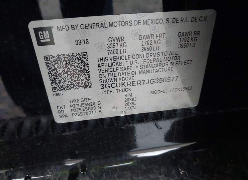 Photo 9 of 2018 Chevrolet Silverado 1500 LT (VIN 3GCUKRER7JG356577)