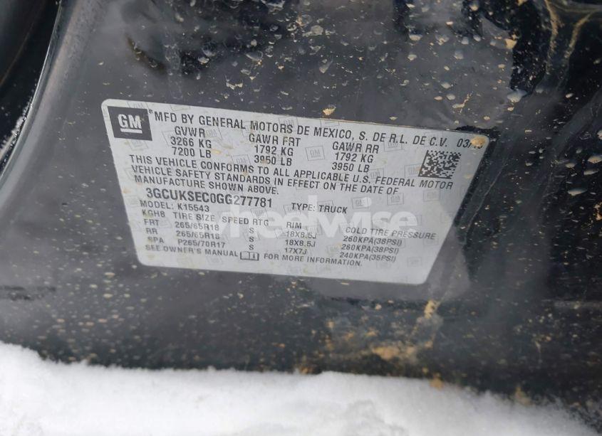 Photo 9 of 2016 Chevrolet Silverado 1500 2LZ (VIN 3GCUKSEC0GG277781)
