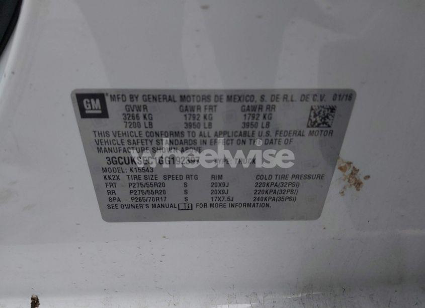 Photo 9 of 2016 Chevrolet Silverado 1500 1LZ (VIN 3GCUKSEC1GG192397)