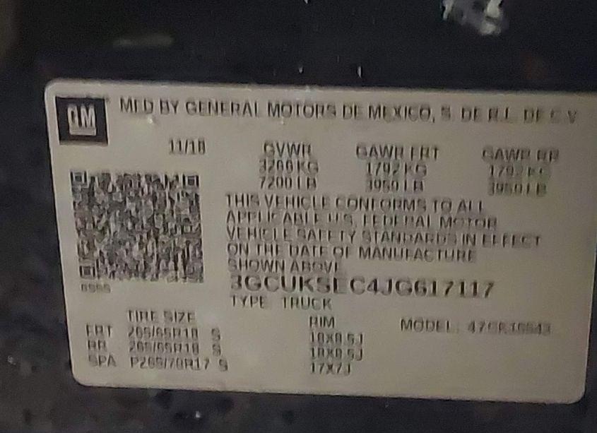 Photo 9 of 2018 Chevrolet Silverado 1500 2LZ (VIN 3GCUKSEC4JG617117)