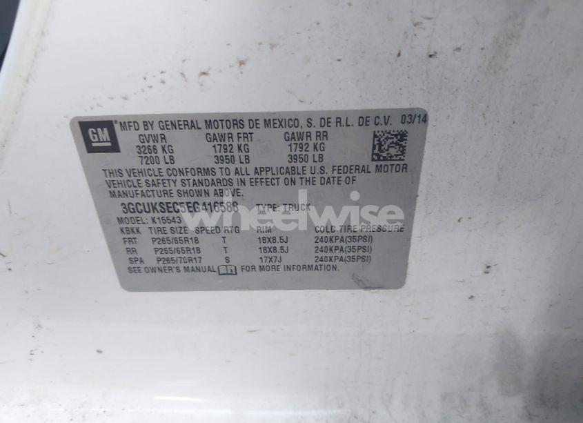 Photo 9 of 2014 Chevrolet Silverado 1500 1LZ (VIN 3GCUKSEC5EG416588)