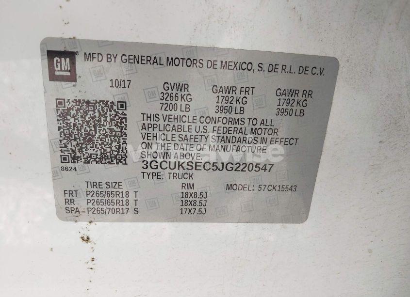 Photo 9 of 2018 Chevrolet Silverado 1500 1LZ (VIN 3GCUKSEC5JG220547)