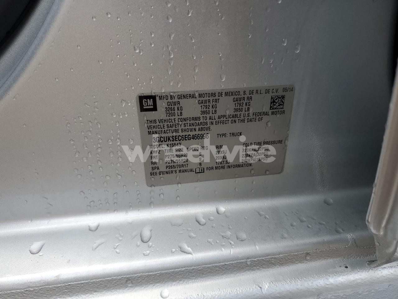 Photo 12 of 2014 CHEVROLET SILVERADO K1500 LTZ (VIN 3GCUKSEC6EG466996)