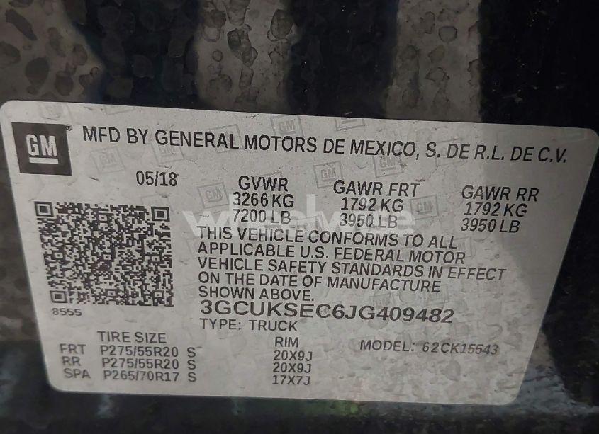 Photo 9 of 2018 Chevrolet Silverado 1500 2LZ (VIN 3GCUKSEC6JG409482)