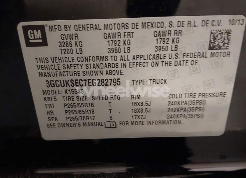 Photo 9 of 2014 Chevrolet Silverado 1500 2LZ (VIN 3GCUKSEC7EG282795)