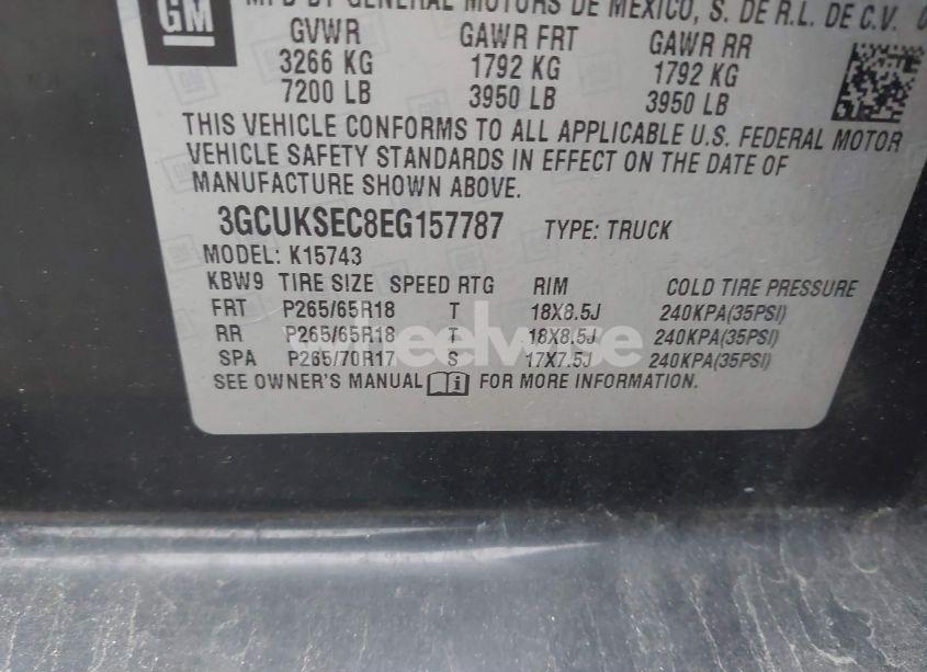 Photo 9 of 2014 Chevrolet Silverado 1500 1LZ (VIN 3GCUKSEC8EG157787)