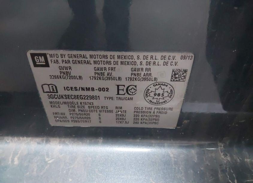 Photo 9 of 2014 Chevrolet Silverado 1500 1LZ/2LZ (VIN 3GCUKSEC8EG229801)