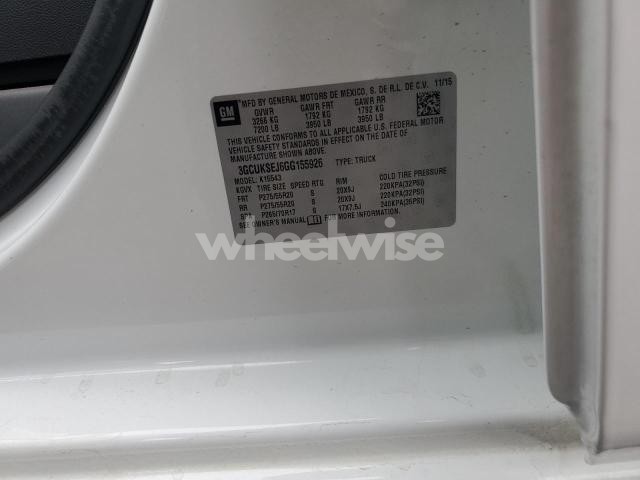 Photo 4 of 2016 CHEVROLET SILVERADO K1500 LTZ (VIN 3GCUKSEJ6GG155926)