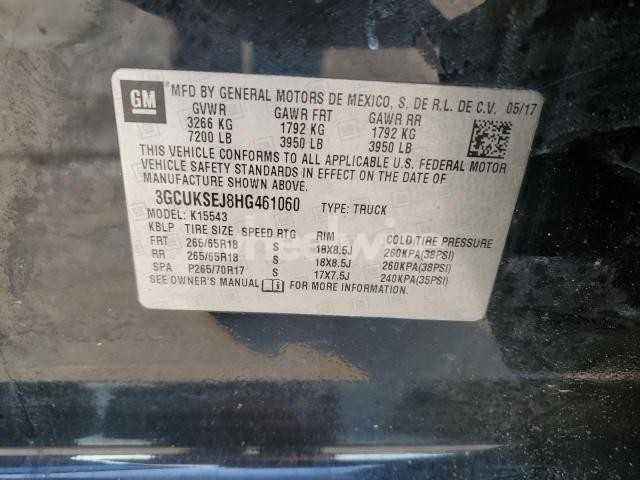 Photo 10 of 2017 CHEVROLET SILVERADO K1500 LTZ N/A (VIN 3GCUKSEJ8HG461060)