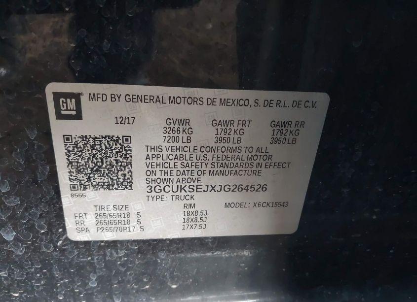 Photo 9 of 2018 Chevrolet Silverado 1500 2LZ (VIN 3GCUKSEJXJG264526)