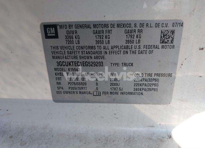 Photo 9 of 2014 Chevrolet Silverado 1500 HIGH COUNTRY (VIN 3GCUKTEC1EG529203)