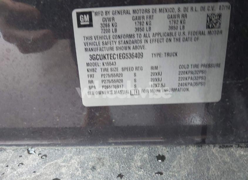 Photo 9 of 2014 Chevrolet Silverado 1500 HIGH COUNTRY (VIN 3GCUKTEC1EG536409)