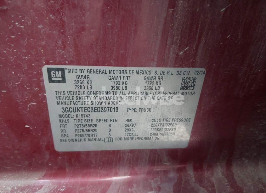 Photo 9 of 2014 Chevrolet Silverado 1500 HIGH COUNTRY (VIN 3GCUKTEC3EG397013)