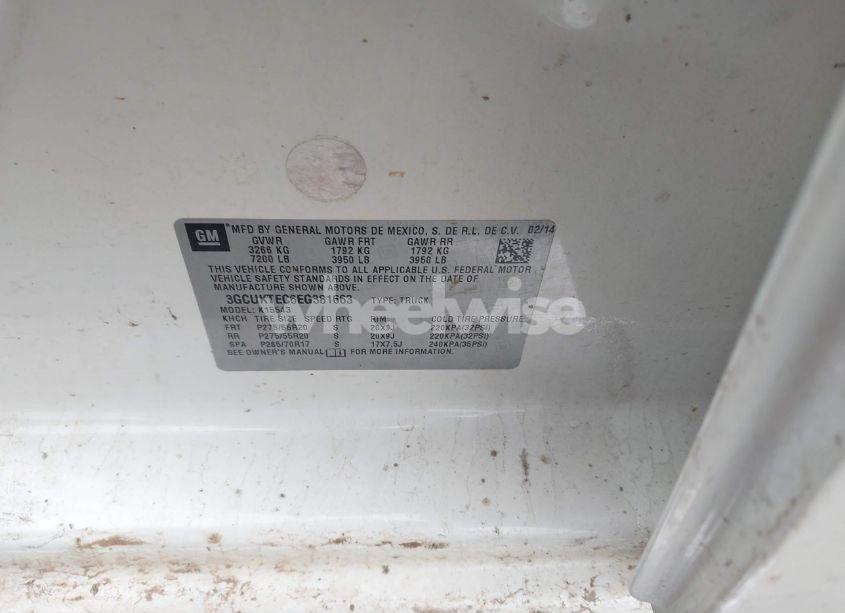 Photo 9 of 2014 Chevrolet Silverado 1500 HIGH COUNTRY (VIN 3GCUKTEC6EG381663)