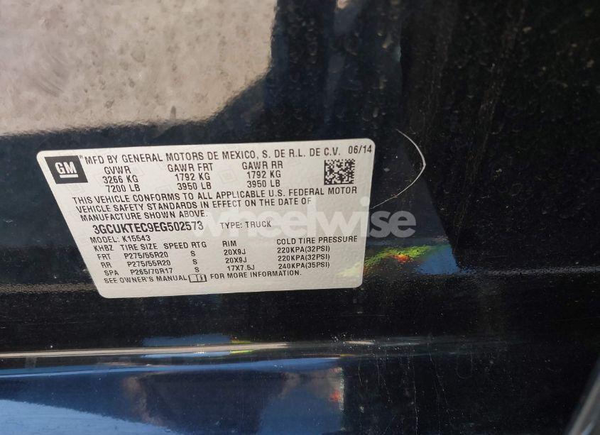 Photo 9 of 2014 Chevrolet Silverado 1500 HIGH COUNTRY (VIN 3GCUKTEC9EG502573)