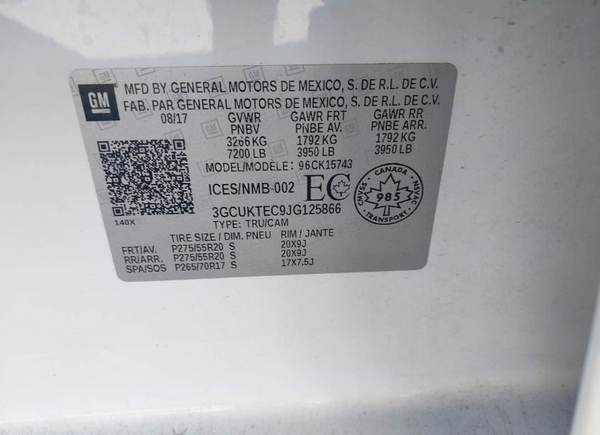 Photo 9 of 2018 Chevrolet Silverado 1500 HIGH COUNTRY (VIN 3GCUKTEC9JG125866)