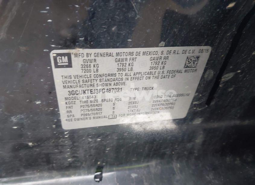 Photo 9 of 2015 Chevrolet Silverado 1500 HIGH COUNTRY (VIN 3GCUKTEJ3FG487021)