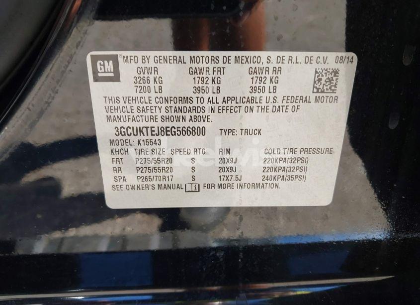 Photo 9 of 2014 Chevrolet Silverado 1500 HIGH COUNTRY (VIN 3GCUKTEJ8EG566800)