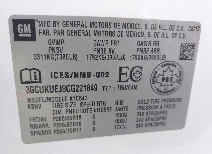 Photo 9 of 2012 Chevrolet Silverado 1500 HYBRID 1HY/2HY (VIN 3GCUKUEJ8CG221849)