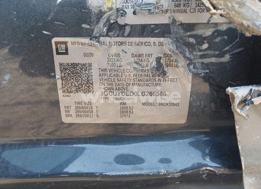 Photo 9 of 2020 Chevrolet Silverado 1500 4WD SHORT BED LT (VIN 3GCUYDED0LG266566)