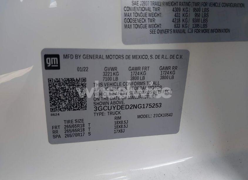 Photo 9 of 2022 Chevrolet Silverado 1500 LTD 4WD SHORT BED LT (VIN 3GCUYDED2NG175253)