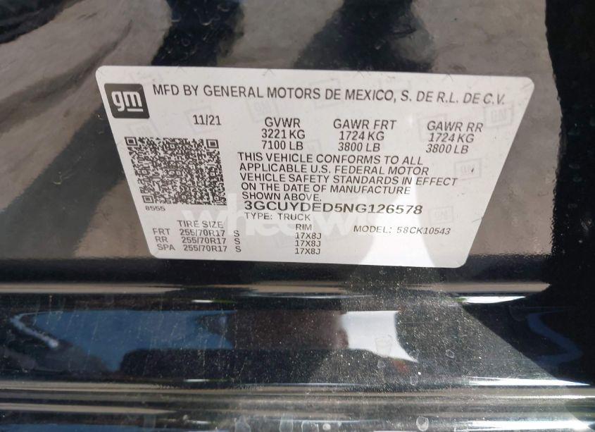 Photo 9 of 2022 Chevrolet Silverado 1500 LTD 4WD SHORT BED LT (VIN 3GCUYDED5NG126578)