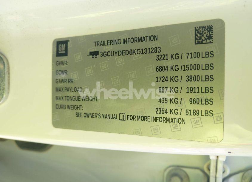 Photo 9 of 2019 Chevrolet Silverado 1500 LT (VIN 3GCUYDED6KG131283)